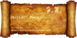 Holló Margit névjegykártya